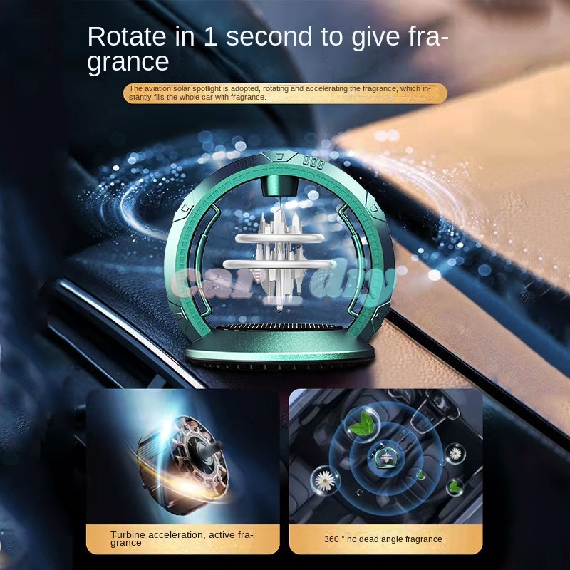 Nước Hoa Có Đèn Xoay Sử Dụng Năng Lượng Mặt Trời Trang Trí Xe Hơi Mẫu Mới 2022