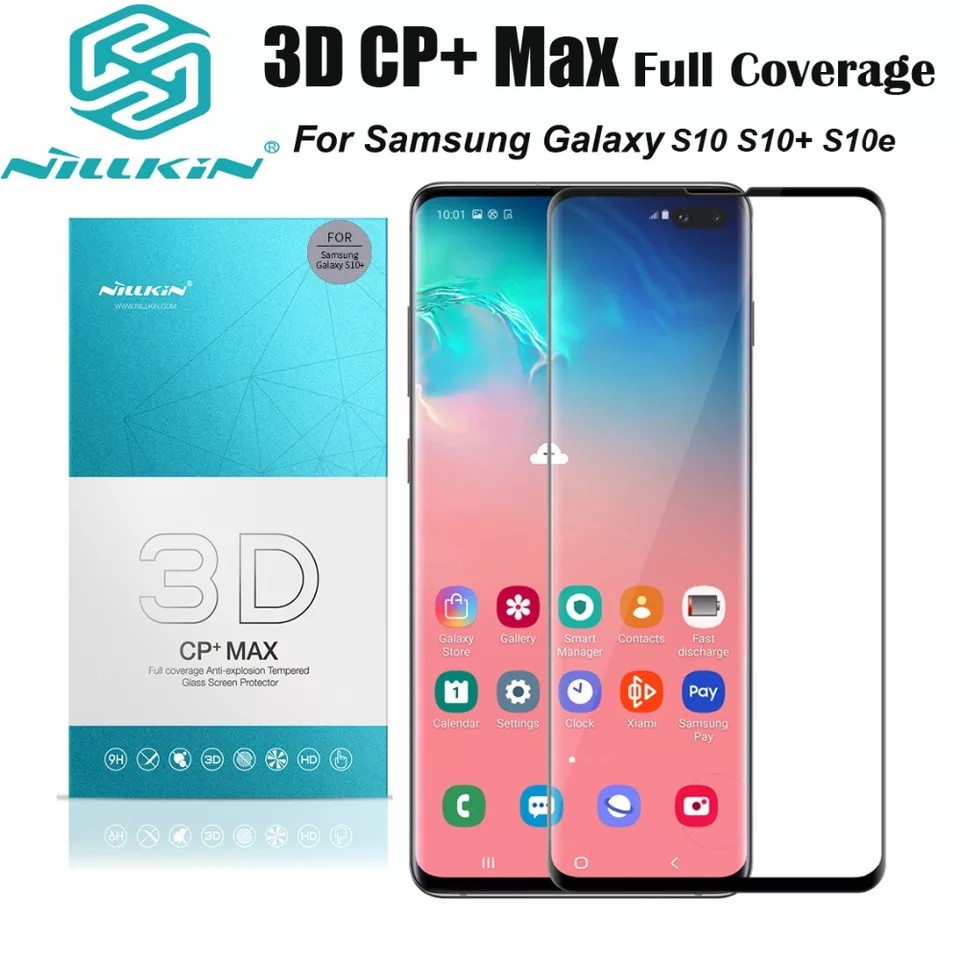 Samsung Galaxy S10 / S10 Plus / S10+ - Kính cường lực Nillkin 3D CP+ Max cao cấp chống bám vân tay, đặc trị máy màn cong