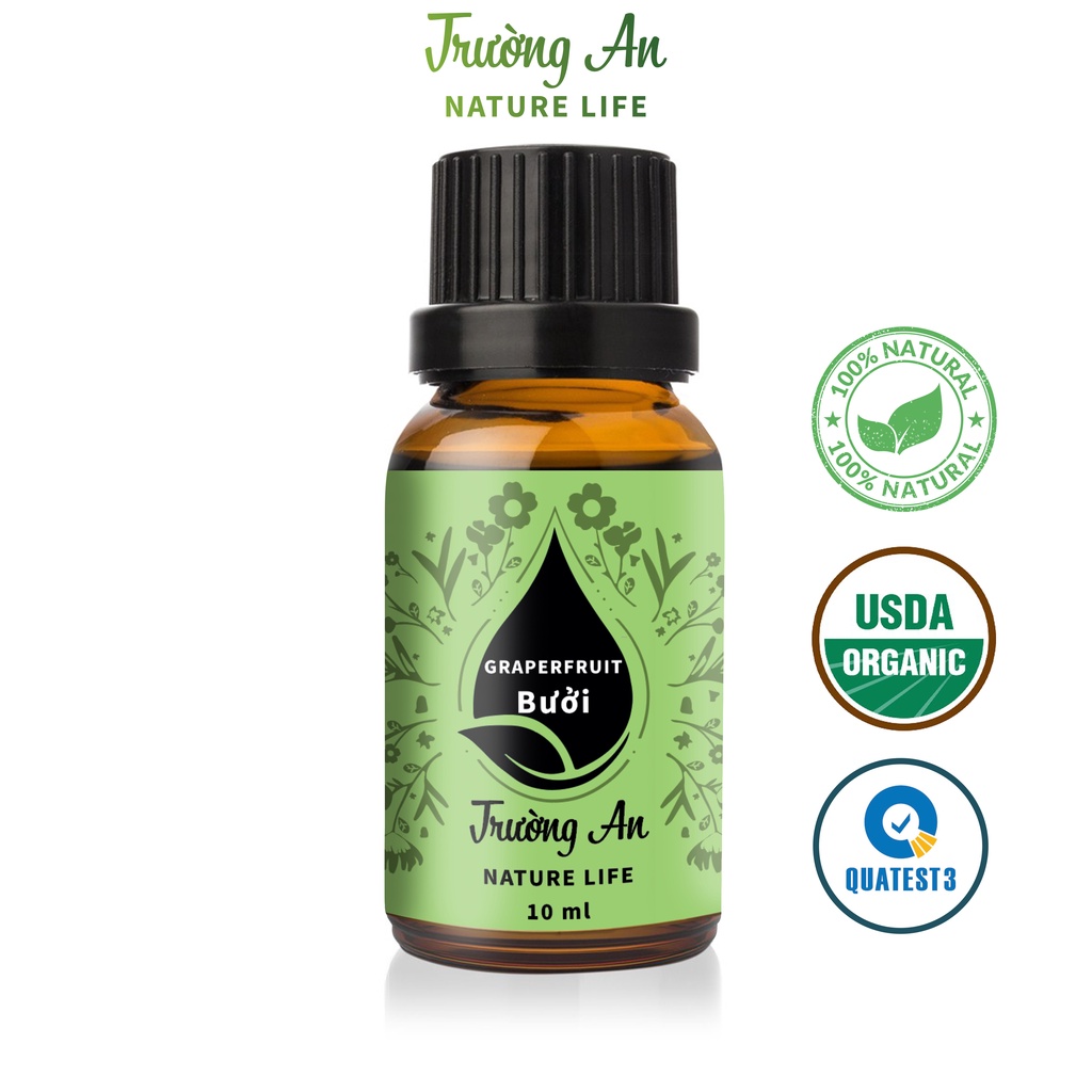 Tinh dầu Bưởi Grapefruit Trường An Essential Oil, xuất sứ thiên nhiên không pha tạp chất, có giấy kiểm định COA