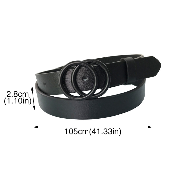Dây thắt lưng bằng da PU phối khoen tròn thời trang sành điệu cho nữ