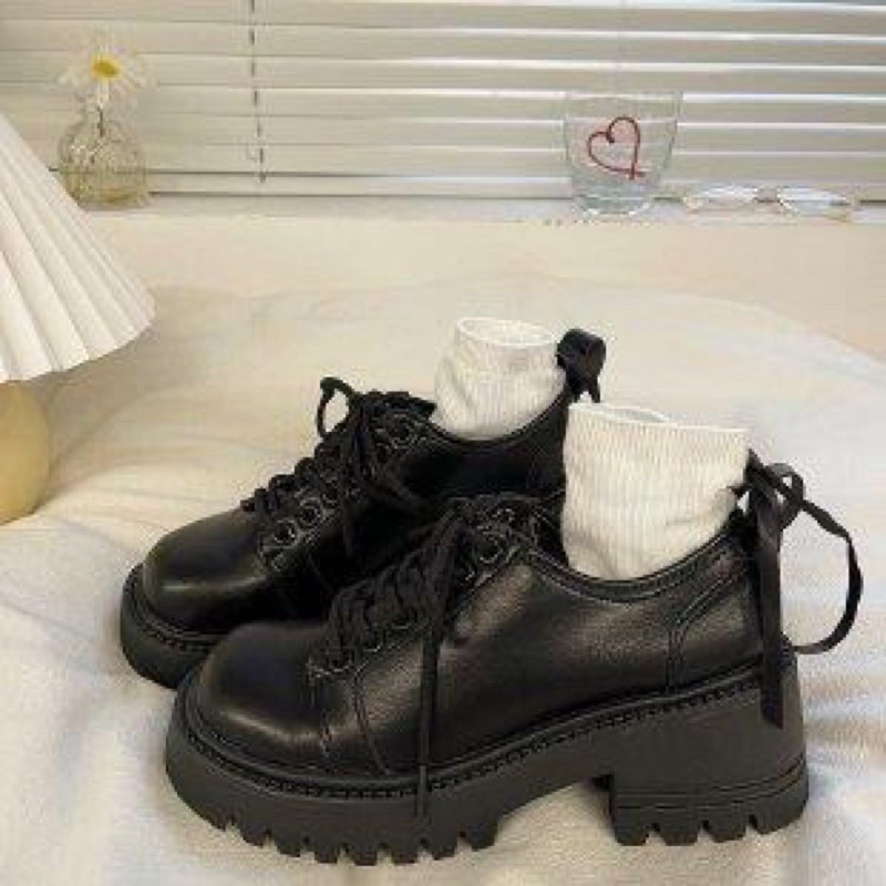 [Sẵn] Giày Boots Oxford Đế Cao 5cm ( Size 35 - 39 )