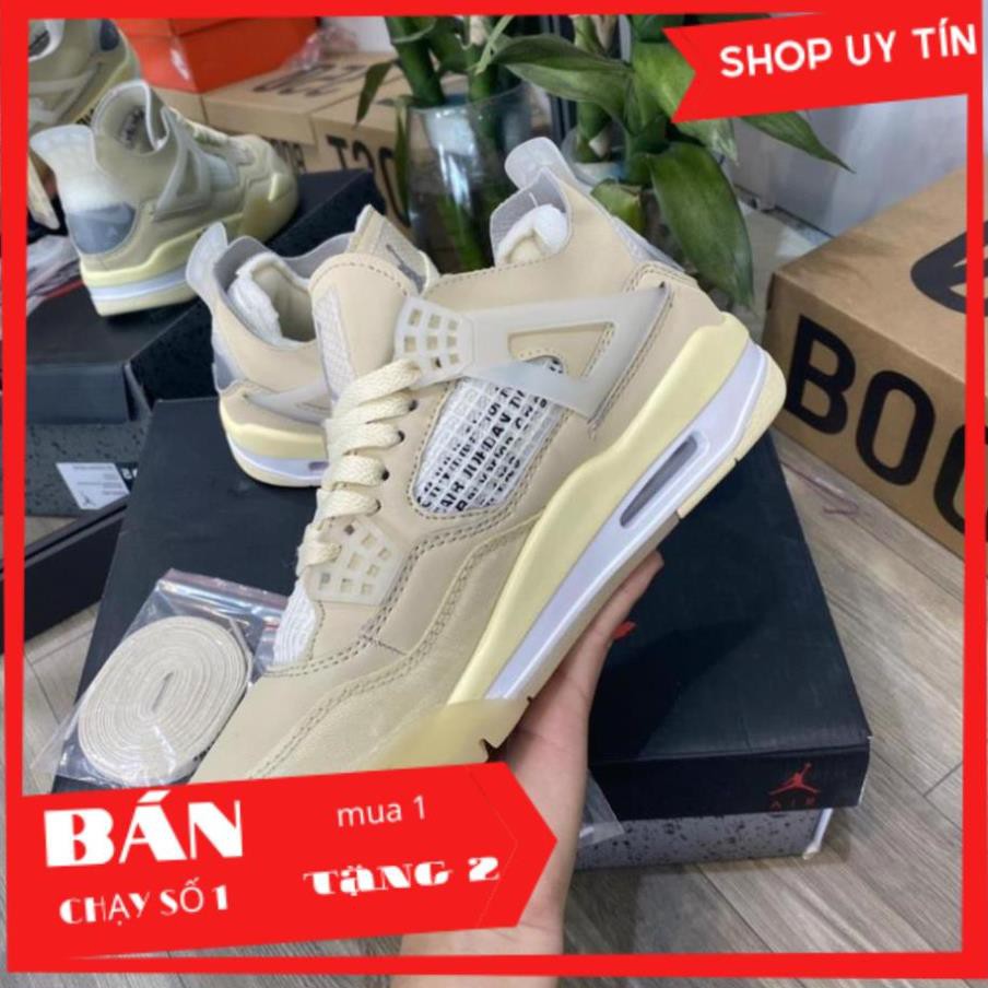 19Giày Sneaker Jordan 4 Off White Full Box Full Phụ Kiện Freeship