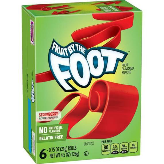 (2 vị) Kẹo cuộn Fruit by the Foot hộp 128gr (6 gói)
