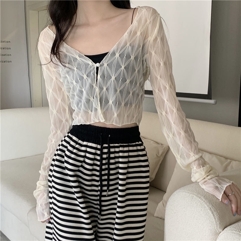 Áo Khoác cardigan Ren Mỏng Chống Nắng Mùa Hè Cho Nữ