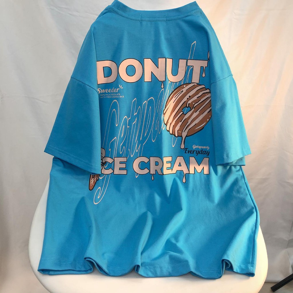 Áo thun Donut tay lỡ Nam Nữ Unisex - áo phông ngắn tay cổ tròn OVERSIZE form rộng, vải không nhăn | BigBuy360 - bigbuy360.vn