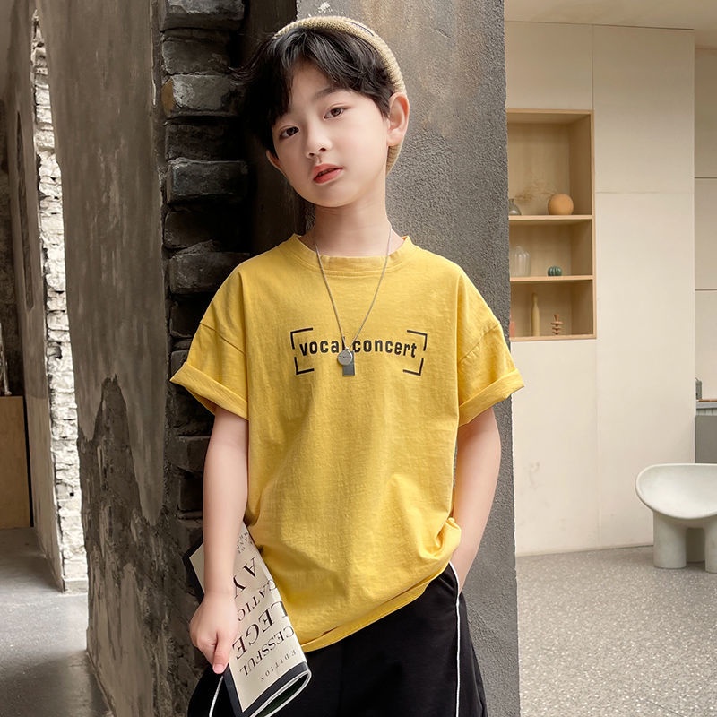 Áo Thun Cotton Tay Ngắn Mùa Hè Phong Cách Hàn Quốc Mới Cho Bé Trai