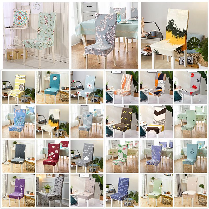 Vỏ Bọc Ghế Ngồi Bàn Ăn Họa Tiết Hoa Chống Bụi Bẩn Tiện Dụng