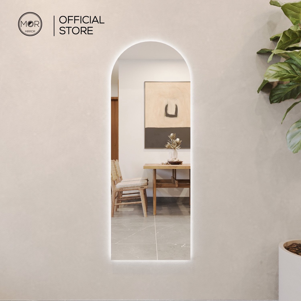 Gương Toàn Thân Vòm Trang Trí Phòng Led Cảm Ứng Cao Cấp MOR MIRROR Kích Thước 80x180 Đầy Đủ Phụ Kện