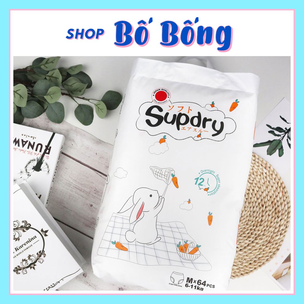 Bỉm SUPDRY dán/quần full size M64/L58/XL52/XXL50