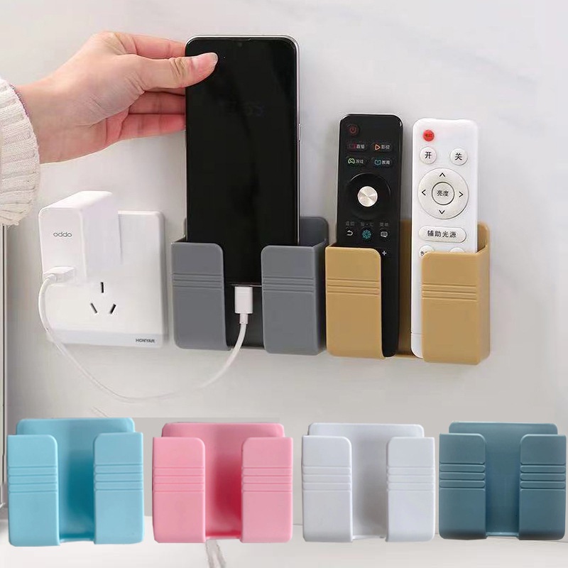 Kệ dán tường để điện thoại, điều khiển thông minh, giá đỡ remote, đa năng tiện lợi tặng kèm băng keo 2 mặt