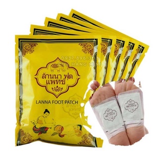 10 miếng dán thải độc bàn chân lanna foot patch thái lan