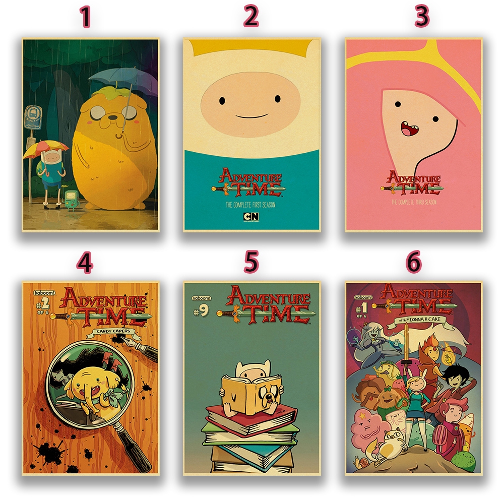 Tấm Poster Phim Hoạt Hình Adventure Time With Finn And Jake Trang Trí Nội Thất