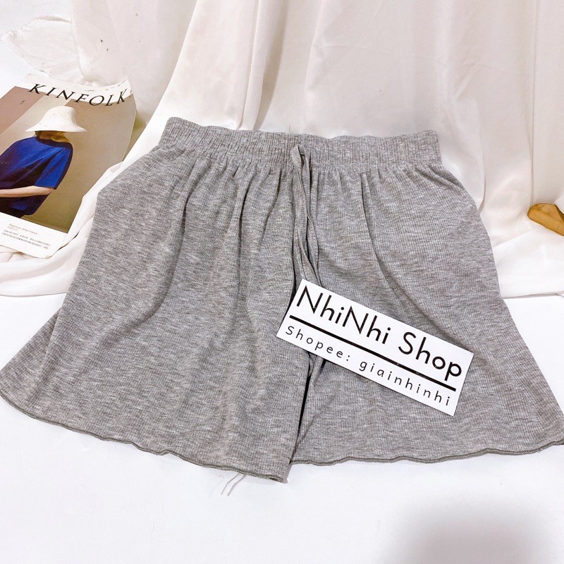 Quần short thun xòe trơn cạp chun, Quần ngủ vải cotton mịn mát co giãn QS0755 - NhiNhi Shop | BigBuy360 - bigbuy360.vn