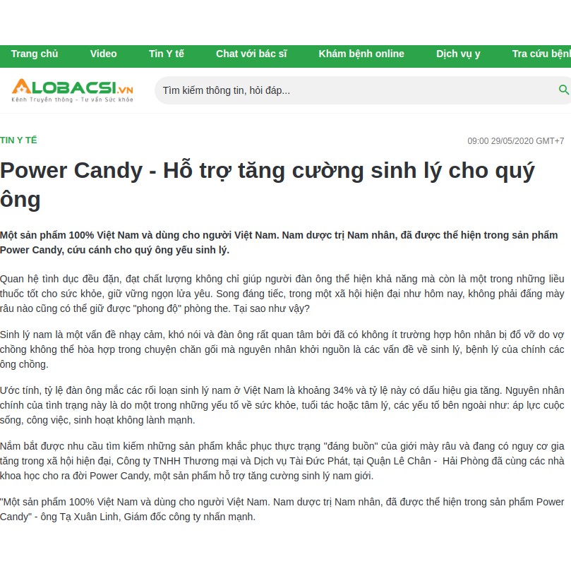 POWER CANDY - Kẹo tăng cường sinh lý nam! | Thế Giới Skin Care