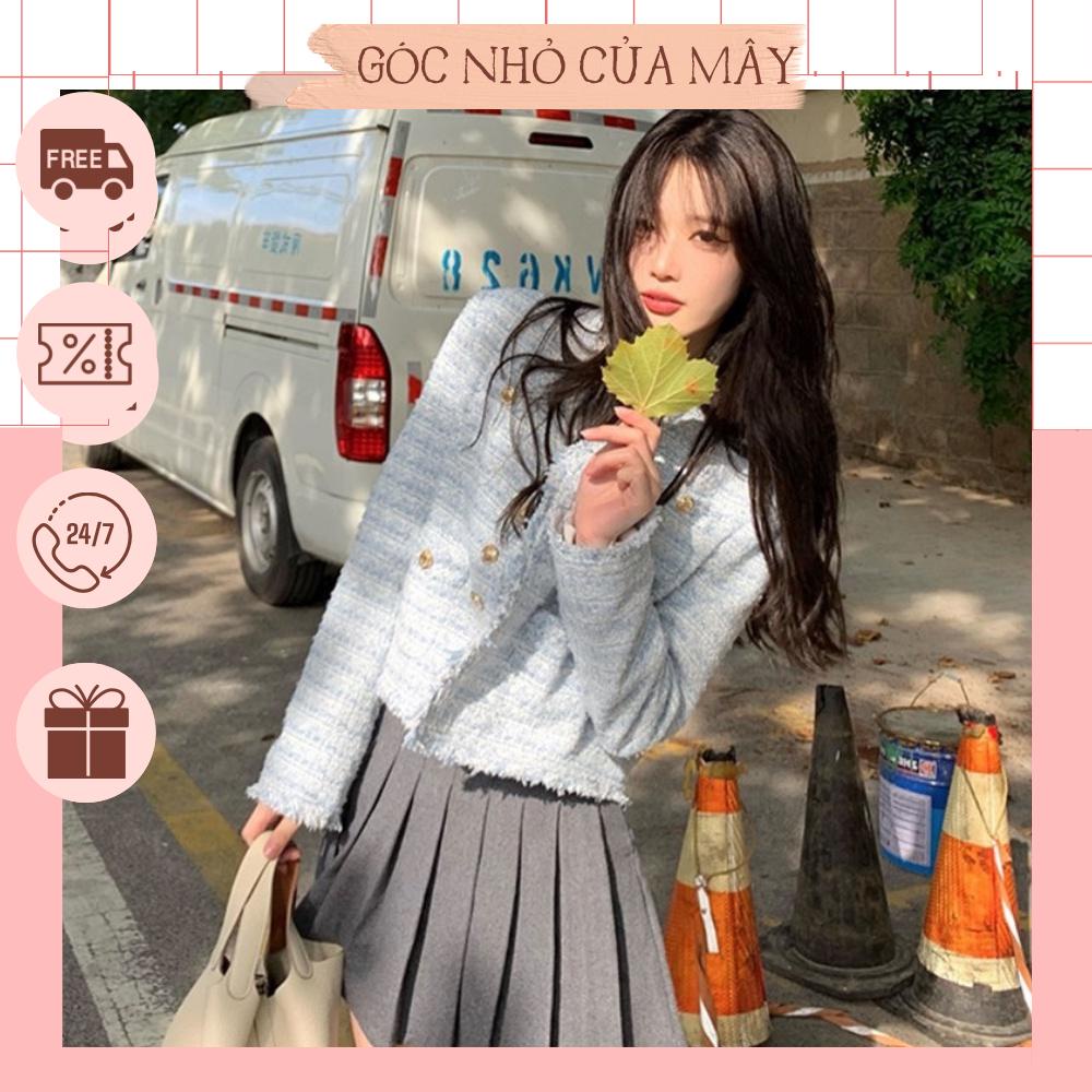 (HÀNG ORDER) Áo dạ tweed cúc đồng phong cách sang chảnh thu đông 2021 GNCM