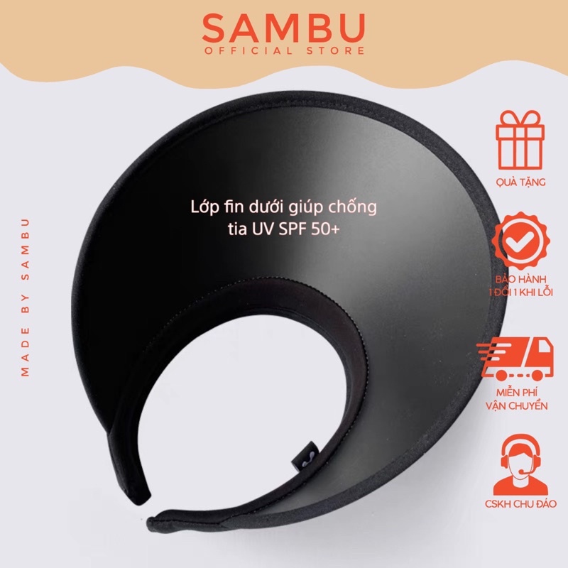 Nón cói chống nắng tia UV nửa đầu Sambu, mũ Perro Hàn Quốc siêu hot