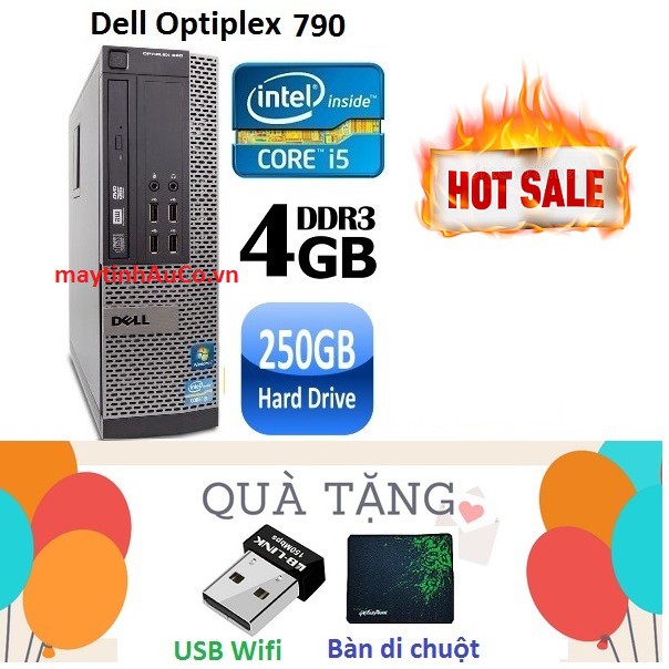 Máy tính đồng bộ Dell Optiplex 790 core i5 RAM 4GB HDD 250GB -Tặng USB Wifi, | WebRaoVat - webraovat.net.vn