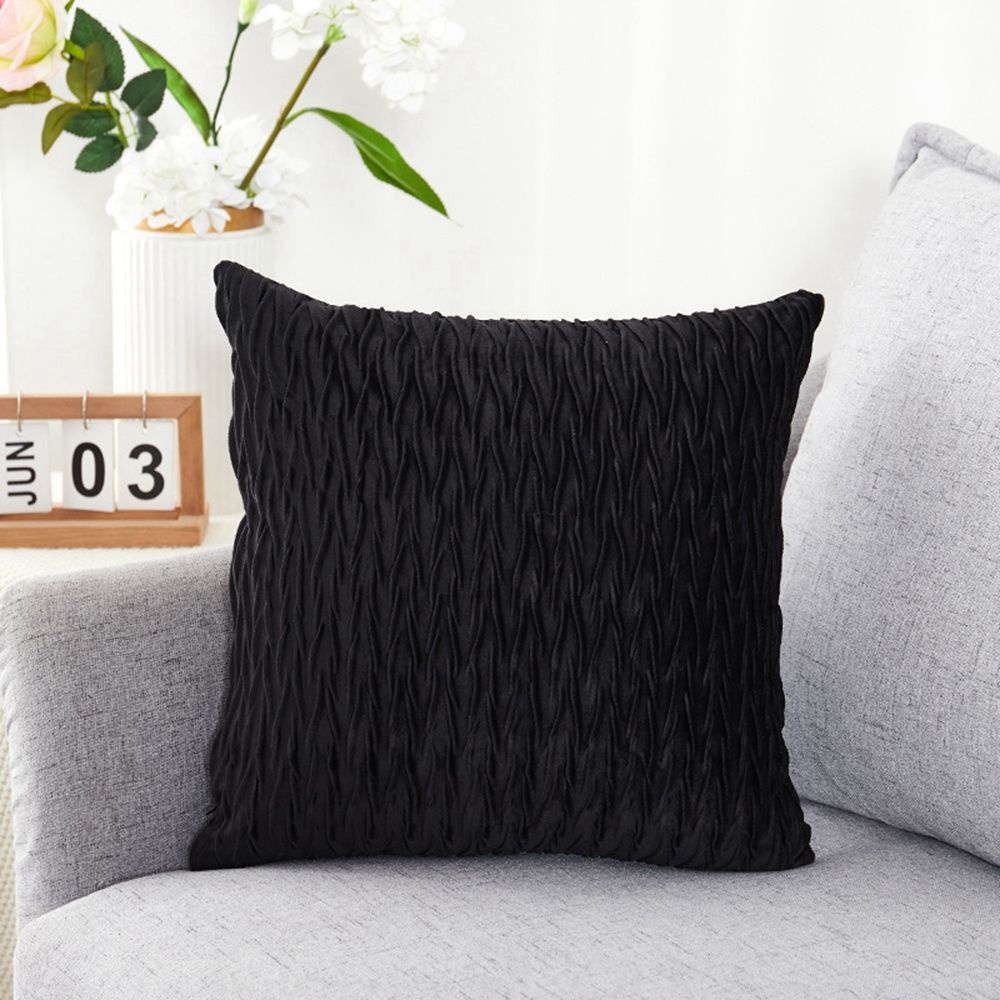 Vỏ gối tựa ghế sofa vải nhung màu trơn trang trí phòng khách