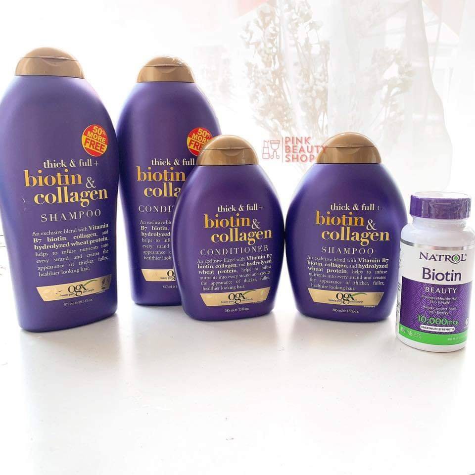 Cặp dầu gội xả Biotin collagen