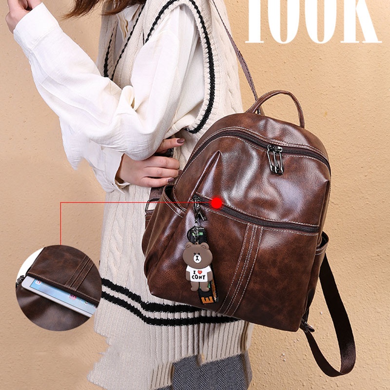 Balo IELGY da mềm sức chứa lớn kiểu dáng đơn giản đa năng tùy chọn màu sắc dành cho nữ