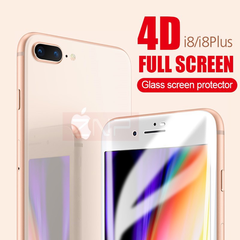 Kính cường lực cạnh cong 4D phủ Nano chất lượng cao cho iPhone 6/6plus/6s/6splus/7/7plus/8/8plus