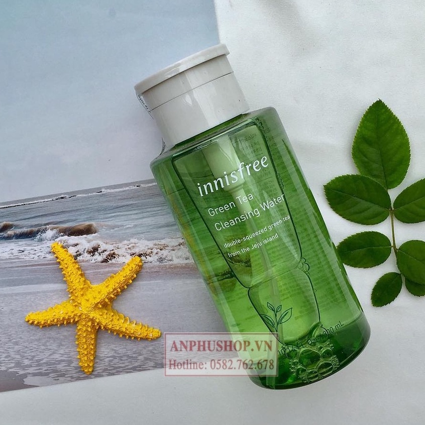 Nước tẩy trang  Innisfree Green Tea Cleansing Water 300ml, Tẩy trang cho da dầu mun innisfree ( Hàng chính hãng)