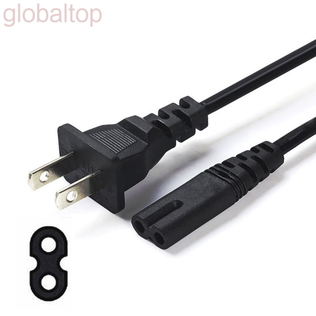 Dây cáp nguồn PVC 8 lỗ 2 lỗ phích cắm US dài 1.5m màu đen