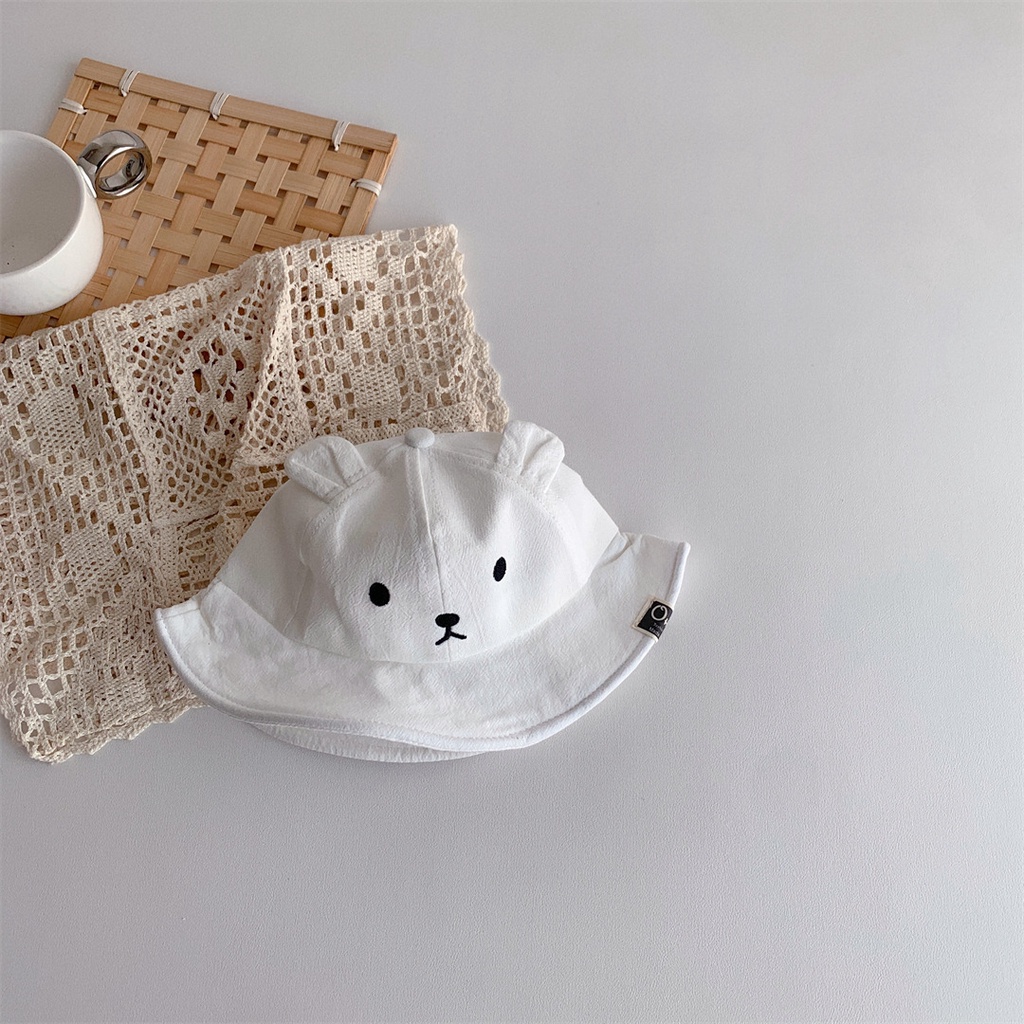 Mũ chống nắng in hình gấu cho bé trai và bé gái 6 tháng đến 2 tuổi