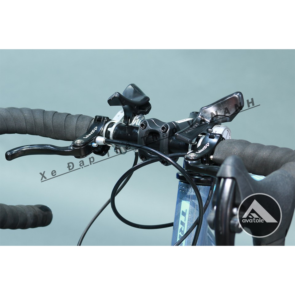 Xe đạp đua TrinX Tempo 1.0, Khung sườn hợp kim nhôm cao cấp, Bộ truyền động Shimano Tourney TZ, Màu Xanh Sky