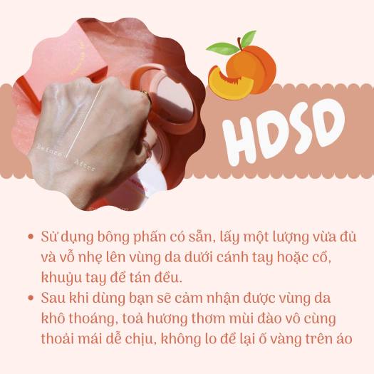 Phấn Nách Bột Khô Peach Deo Pact SO NATURAL Mùi Đào, Khô Thoáng Nâng Tone Da (HÀNG CÔNG TY CÓ TEM PHỤ)