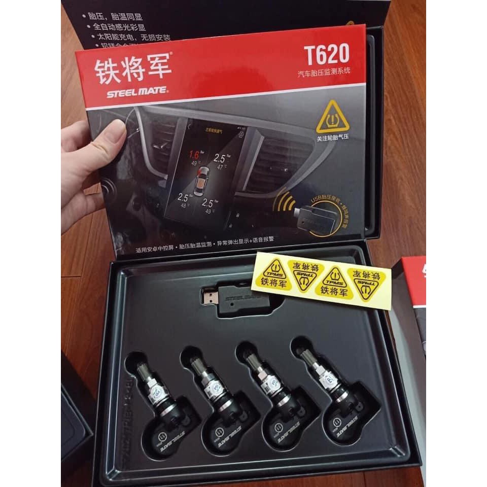 Cảm biến áp suất lốp Steelmate T620 van trong, màn hình android, ,chuẩn ZIN, full box -CB09