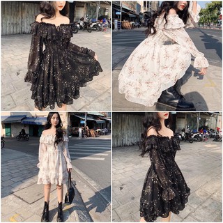 ĐẦM HOA TRỄ VAI VÁY TẦNG SIÊU ĐẸP (chuẩn loại 1)