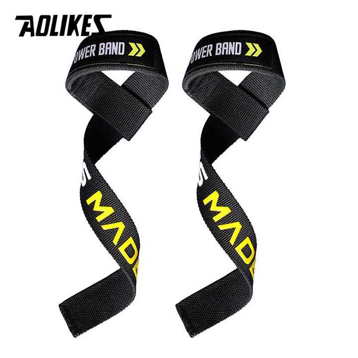 Dây kéo Lưng Lifting Straps hỗ trợ tập thể hình, Dây kéo lưng tập Gym AOLIKES (1 Đôi)