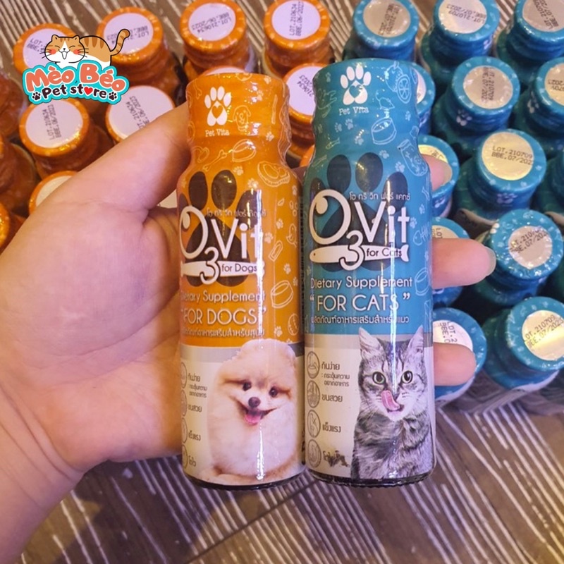 Siro biếng ăn cho chó mèo O3VIT - siro ăn ngon bổ sung vitamin, đẹp lông cho thú cưng 50ml