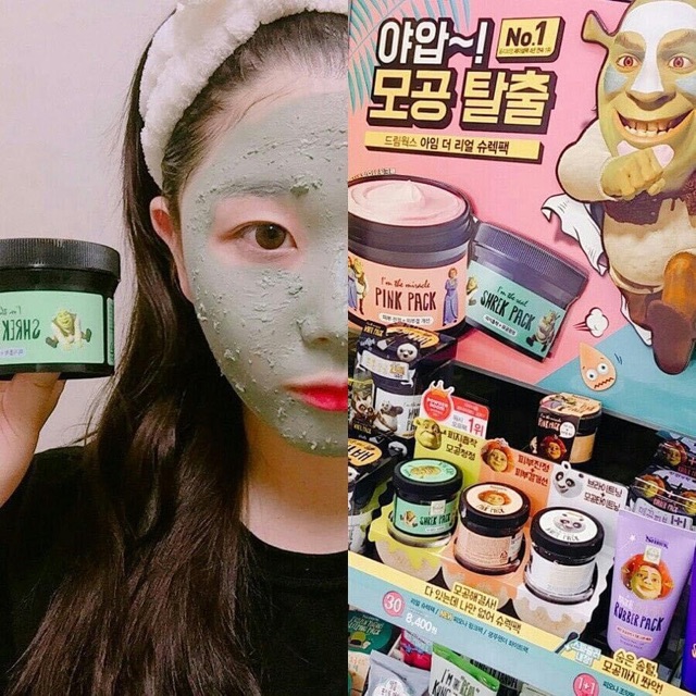 Mặt nạ đất sét I'm THE SHREK / THE CICA Shrek Pack của Olive Young