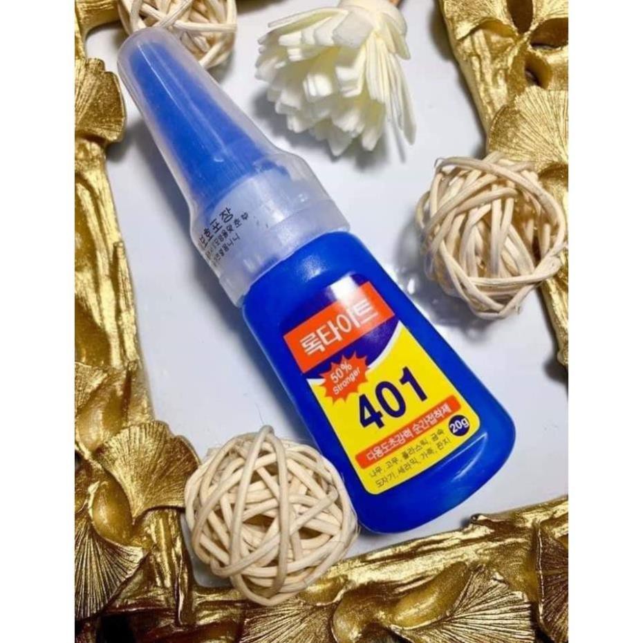 KEO 401 DÁN MÓNG NAIL SIÊU CHẮC GẮN ĐÁ SIÊU BỀN (20g) - KEO DÁN ĐA NĂNG HÀN QUỐC LOẠI TỐT CHUYÊN DỤNG CHO DÂN LÀM MÓNG