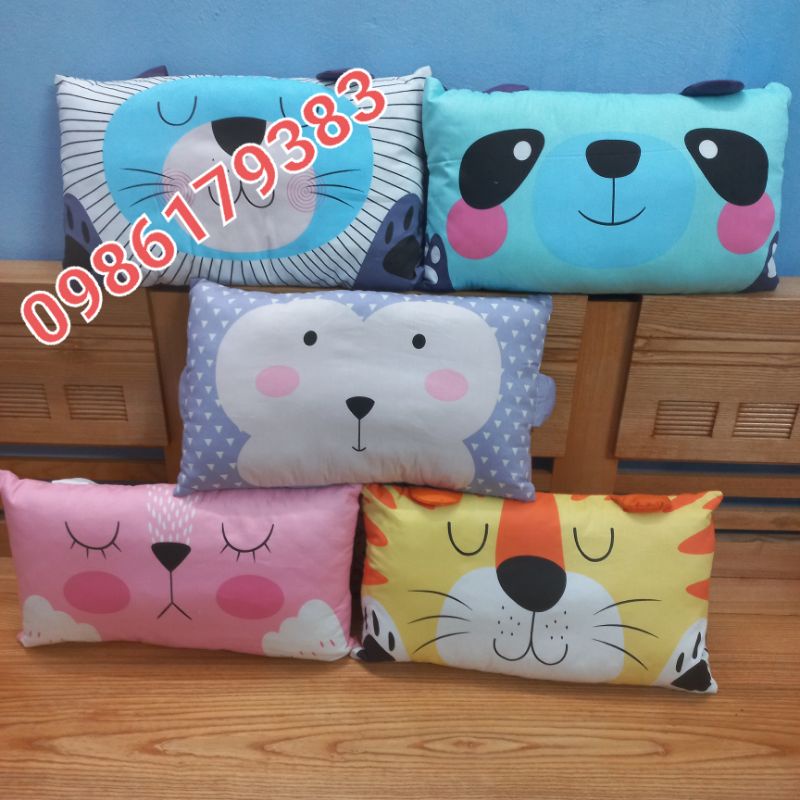 Gối Cotton Dành Cho Bé Từ 1- 10 Tuổi (   vỏ gối 100% cotton.kt 30x50)