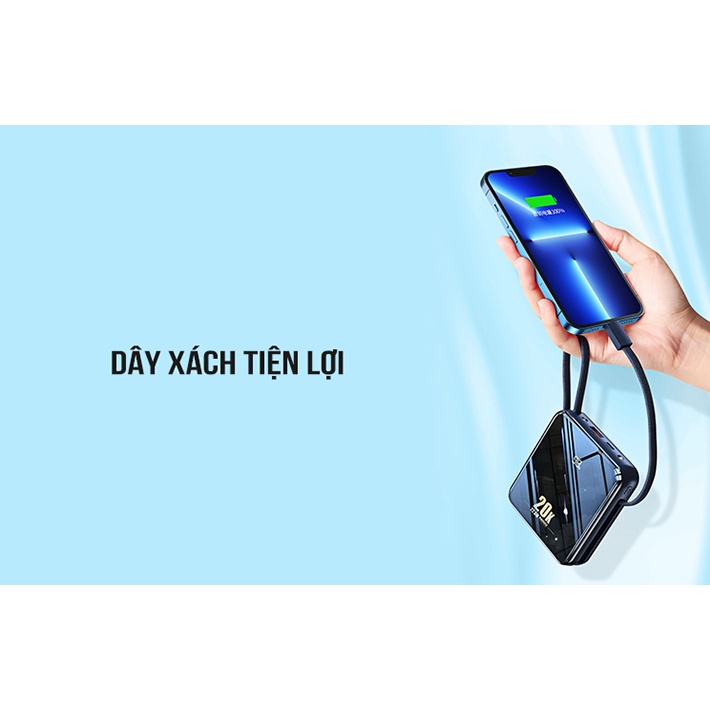 Pin sạc dự phòng mini đa năng kèm cáp sạc 10000mah 22.5W RPP-285/20.000mah 22.5W RPP-51