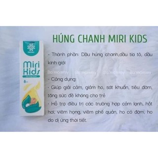 DẦU HÚNG CHANH MIRI KIDS