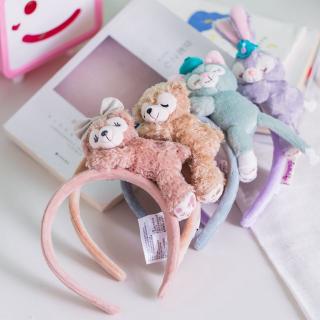 Băng đô rửa mặt vải lông thỏ phối lông thỏ phong cách mori