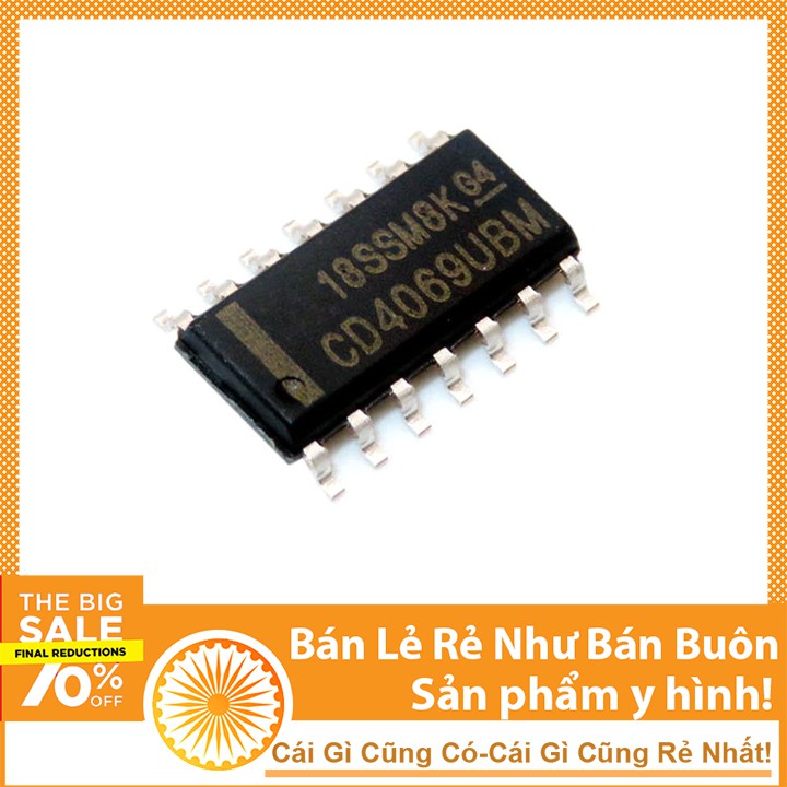 Linh Kiện IC Logic CD4069 SOT14 Chân Dán