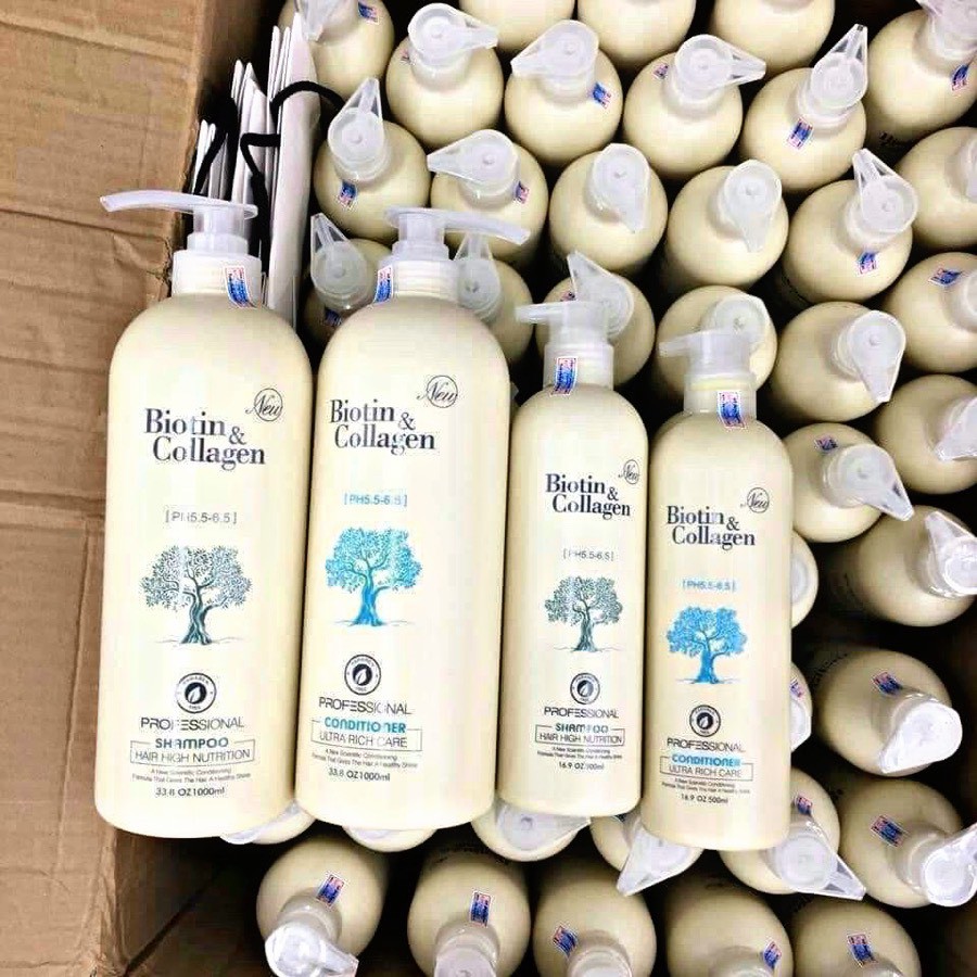 (Hàng chính hãng)Cặp Dầu Gội Xả Biotin Collagen Trắng 1000ML | BigBuy360 - bigbuy360.vn