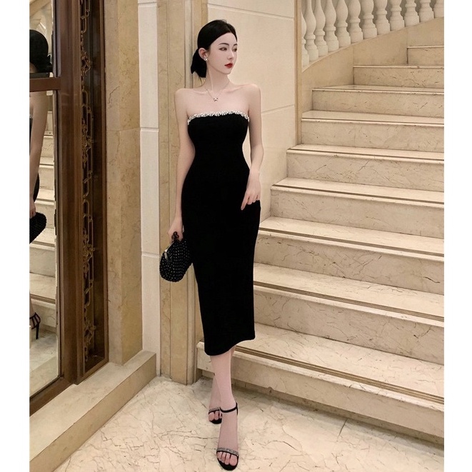 Đầm dáng ôm cúp ngực midi Emilyshop ulzzang