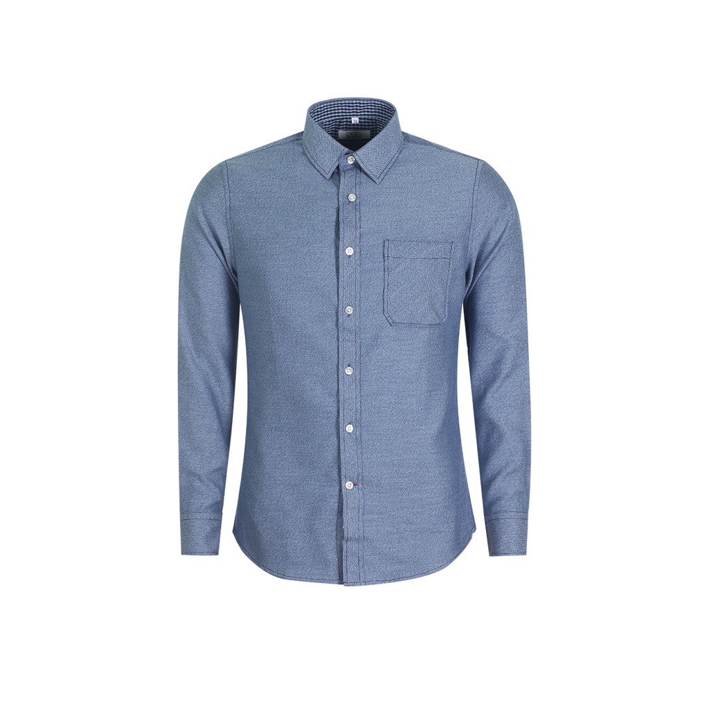 [SLIMFIT] Áo sơ mi nam dài tay xanh trơn SASD1702M-M8