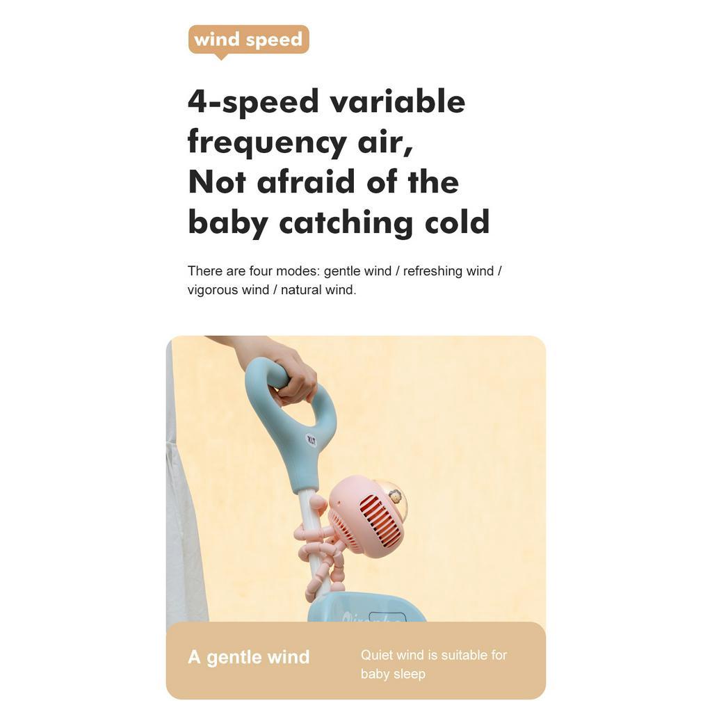 Quạt Sạc usb Cầm Tay Hình Bạch Tuộc Xinh Xắn