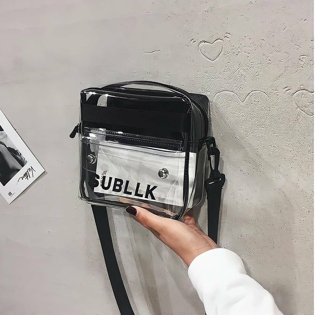 Túi đeo chéo nhựa PVC trong suốt kiểu dáng Unisex hiện đại | BigBuy360 - bigbuy360.vn