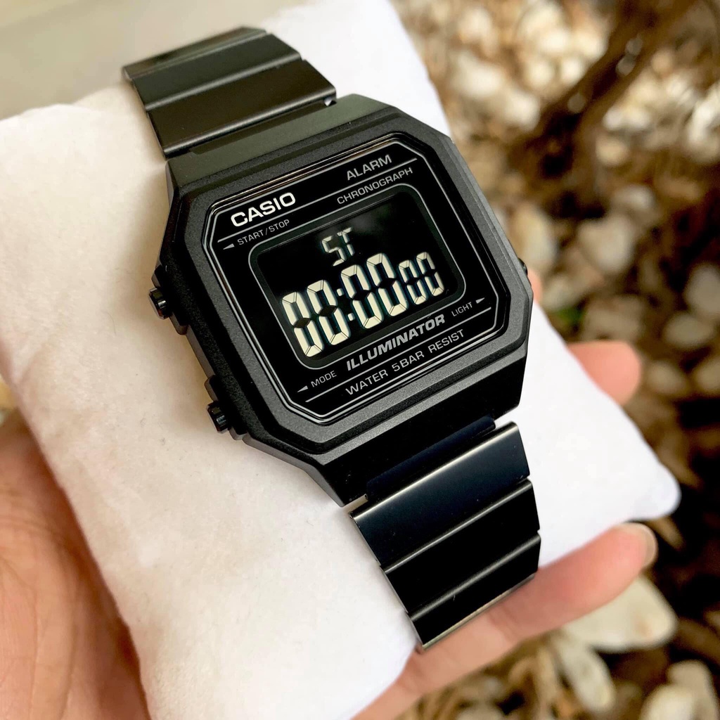 ĐỒNG HỒ NAM CASIO full đen , chính hãng  B650WB-1