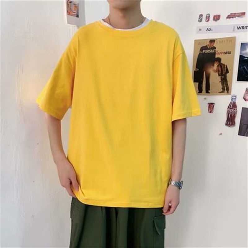 Áo Thun Tay Ngắn Dáng Rộng Plus Size Phong Cách Hàn Quốc Thời Trang Mùa Hè Cho Nam 150kg