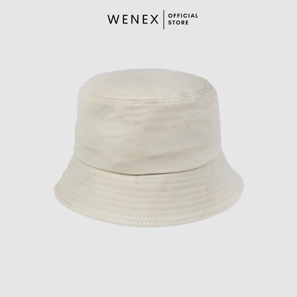 Mũ Bucket Vành Tròn WENEX Trơn Nhiều Màu Phong Cách Ulzzang Hàn Quốc Unisex Nam Nữ Essential