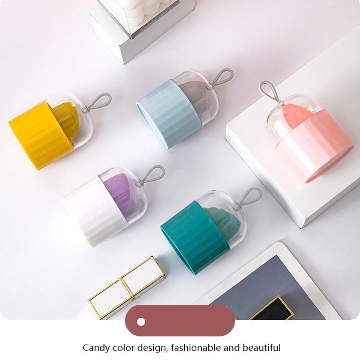 [Hàng mới về] Bộ hộp đựng kèm mút trang điểm làm đẹp đa năng sáng tạo